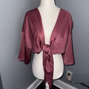 VICI Front Tie cropped blouse size small